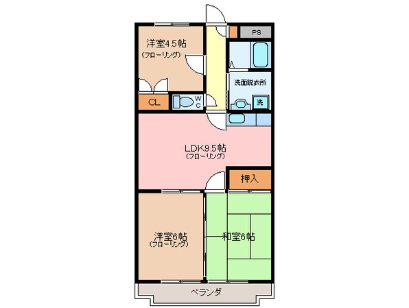 明星駅 徒歩8分 2階の物件間取画像